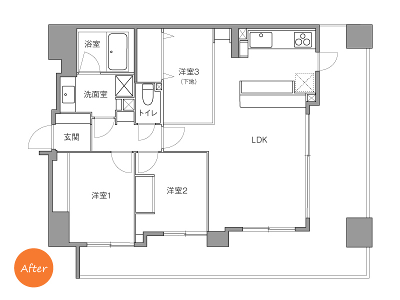 こどもみらい住宅支援事業　活用事例 間取り図