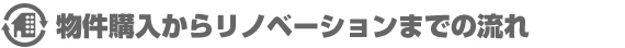 物件購入からリノベーションまでの流れ
